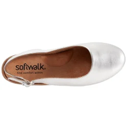 Soft Walk Flats|Women's , Sandy Flat Silver