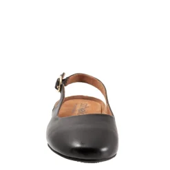 Soft Walk Flats|Women's , Sandy Flat Black