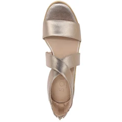 SOUL Naturalizer Sandals|Women's , Goodtimes Wedge Sandal Silver