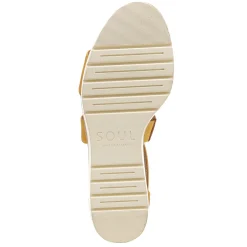 SOUL Naturalizer Sandals|Women's , Goodtimes Wedge Sandal Yellow