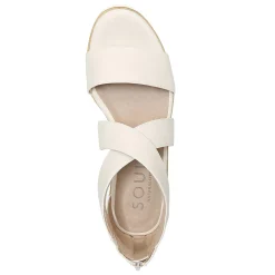 SOUL Naturalizer Sandals|Women's , Goodtimes Wedge Sandal Porcelain