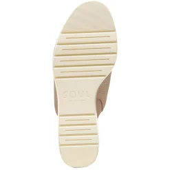 SOUL Naturalizer Wedges|Women's , Goodtimes Wedge Slide Taupe