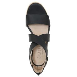 SOUL Naturalizer Wedges|Women's , Goodtimes Wedge Sandal Black