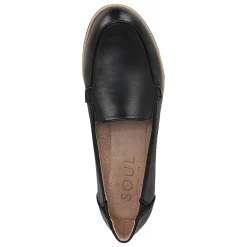 SOUL Naturalizer Flats|Women's , Idea Moc Slip-On Black