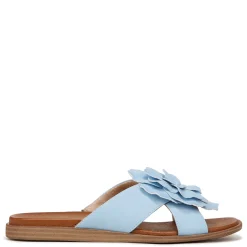 SOUL Naturalizer Sandals|Women's , Joyful Slide Light Blue Faux Leather
