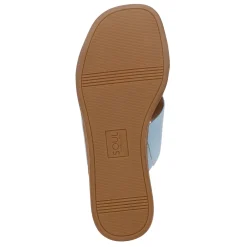 SOUL Naturalizer Sandals|Women's , Joyful Slide Light Blue Faux Leather