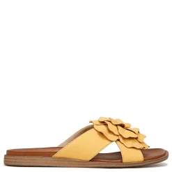 SOUL Naturalizer Sandals|Women's , Joyful Slide Amber Glow Faux Leather
