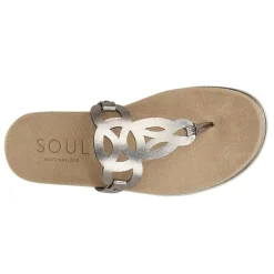 SOUL Naturalizer Sandals|Women's , Janice Sandal Pewter