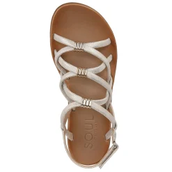 SOUL Naturalizer Sandals|Women's , Sierra Sandal Gold Faux Leather