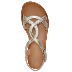 SOUL Naturalizer Sandals|Women's , Solo Sandal Warm Silver