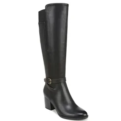 SOUL Naturalizer Boots|Women's , Uptown Boot - Wide Calf Black Faux Leather