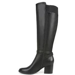 SOUL Naturalizer Boots|Women's , Uptown Boot - Wide Calf Black Faux Leather
