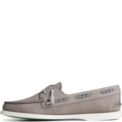 Sperry Slip-On Shoes|Women's , Authentic Original 2-Eye Beaded Boat Shoe Grey