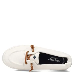 Sperry Slip-On Shoes|Women's , Lounge Away 2 Boat Shoe White Linen