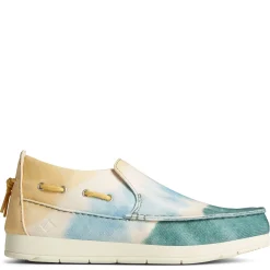 Sperry Loafers|Women's , Moc-Sider Canvas Slip-On Green Yellow