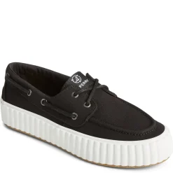 Sperry Slip-On Shoes|Women's , Pier Wave Boat Platform Sneaker Black