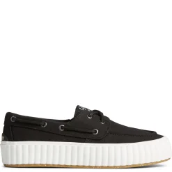Sperry Slip-On Shoes|Women's , Pier Wave Boat Platform Sneaker Black