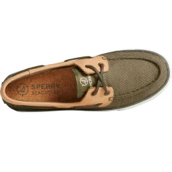 Sperry Slip-On Shoes|Women's , SeaCycled Bahama II Sneaker Olive Jacquard