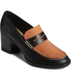 Sperry Pumps & Heels|Women's , Seaport Two-Tone Penny Pump Black / Tan