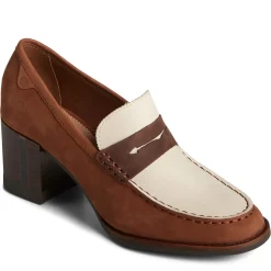 Sperry Pumps & Heels|Women's , Seaport Two-Tone Penny Pump Brown / Cream