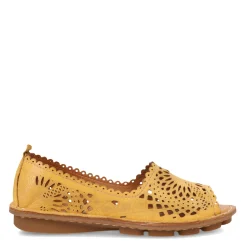 Spring Step Flats|Women's , Brandal Slip-On Yellow