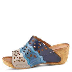 Spring Step Sandals|Women's , Footy Sandal Blue Multi