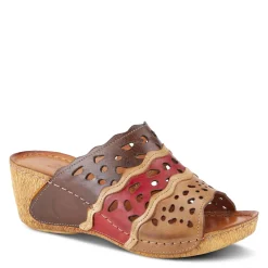Spring Step Sandals|Women's , Footy Sandal Brown Multi