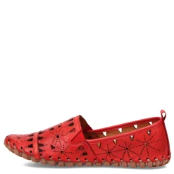 Spring Step Loafers|Women's , Fusaro Slip-On Red