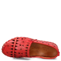 Spring Step Flats|Women's , Fusaro Slip-On Red