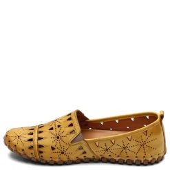Spring Step Flats|Women's , Fusaro Slip-On Yellow