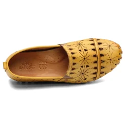 Spring Step Flats|Women's , Fusaro Slip-On Yellow