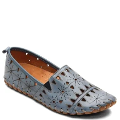 Spring Step Flats|Women's , Fusaro Slip-On Blue