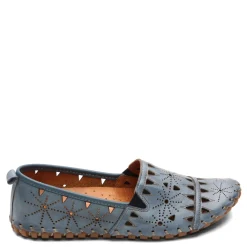 Spring Step Flats|Women's , Fusaro Slip-On Blue