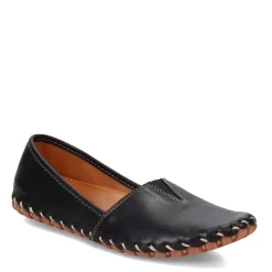Spring Step Flats|Women's , Kathaleta Slip-On Black Leather