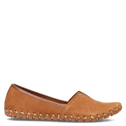 Spring Step Flats|Women's , Kathaleta Slip-On Camel Suede