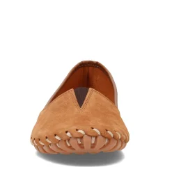 Spring Step Flats|Women's , Kathaleta Slip-On Camel Suede
