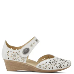 Spring Step Pumps & Heels|Women's , Nougat Slip-On White