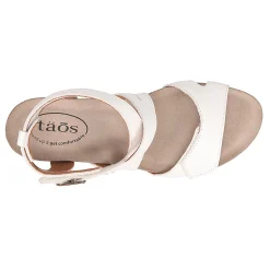 Taos Wedges|Women's , Carousel 3 Sandal White