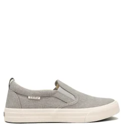 Taos Slip-On Shoes|Women's , Rubber Soul Sneaker Grey Wash Canvas
