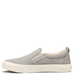 Taos Slip-On Shoes|Women's , Rubber Soul Sneaker Grey Wash Canvas