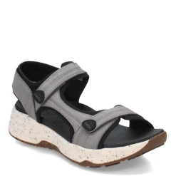 Taos Sandals|Women's , Super Side Sandal Grey Emboss