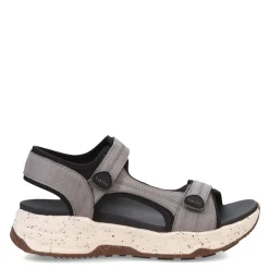 Taos Sandals|Women's , Super Side Sandal Grey Emboss