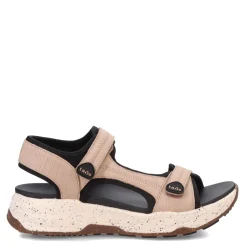 Taos Sandals|Women's , Super Side Sandal Natural Emboss