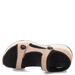 Taos Sandals|Women's , Super Side Sandal Natural Emboss