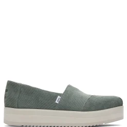 TOMS Slip-On Shoes|Women's , Alpargata Midform Slip-On Bonsai Green