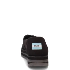 TOMS Slip-On Shoes|Women's , Alpargata Midform Espadrille Slip-On Black Canvas