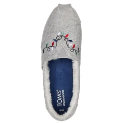 TOMS Slip-On Shoes|Women's , Alpargata Slip-On Grey-Christmas Lights