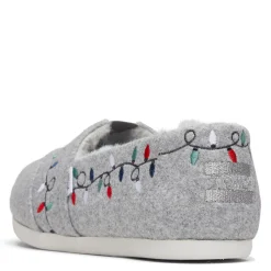 TOMS Slippers|Women's , Alpargata Slip-On Grey-Christmas Lights