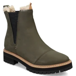 TOMS Boots|Women's , Dakota Boot Olive / Faux Fur Lined