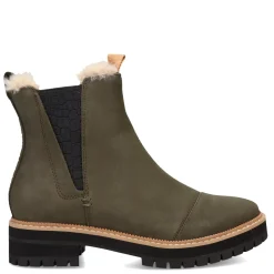 TOMS Boots|Women's , Dakota Boot Olive / Faux Fur Lined